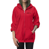 Toneplus Unisex Zip Up Hoodie Black Embroidered Logo