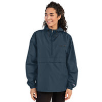 Toneplus Champion Packable Jacket Embroidered Black Logo