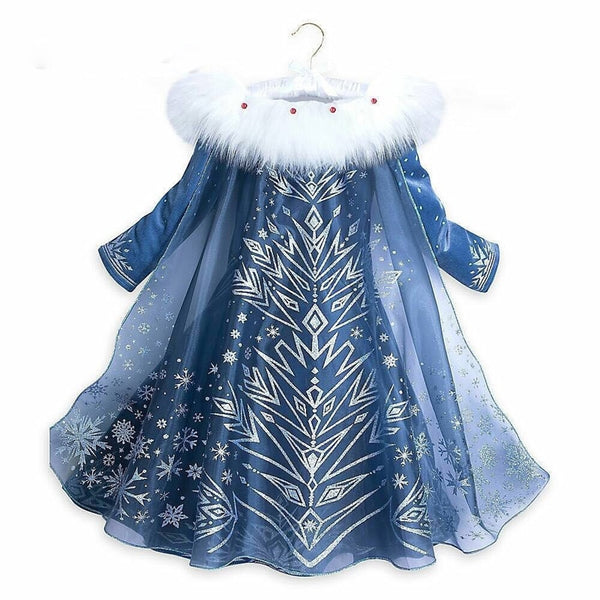 Queen Elsa Dress Cosplay Costume Girls Dress Snow Queen Birthday Princess