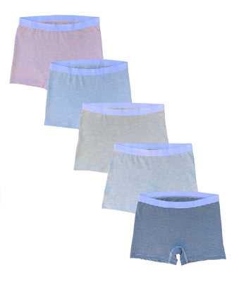 EVARI Women's Boyshort Panties Comfortable Cotton Underwear Package of 5 in  an assortment of colors, EVARI underwear