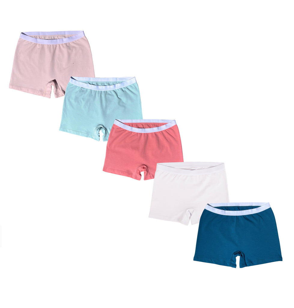 White Ivy Ladies 7 Pack Boy Leg Cut Cotton Panties, Assorted Boyshort  Underwear for Women, Small (Extra Large)