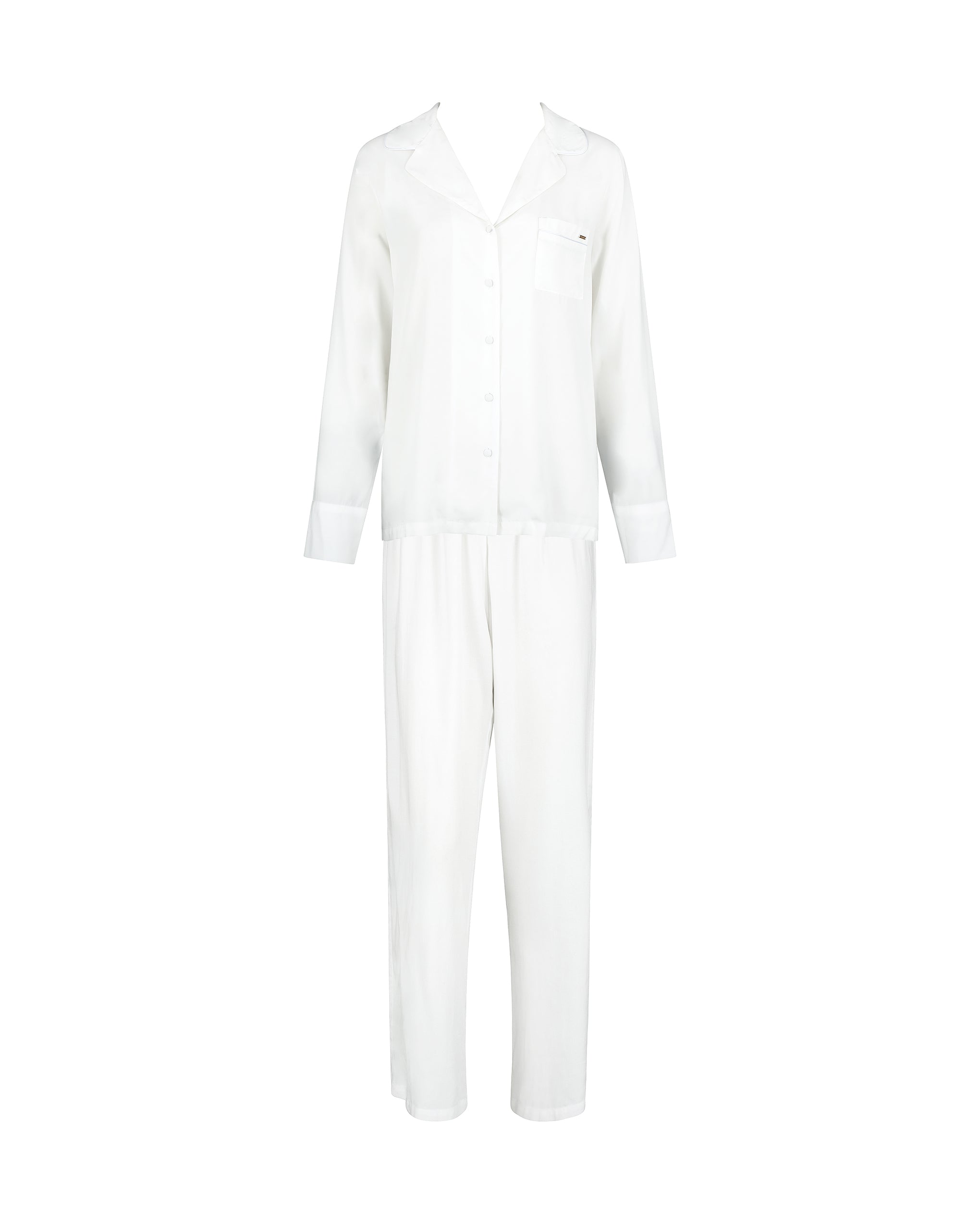 bluebella tarcon pyjama long en viscose écologique blanc