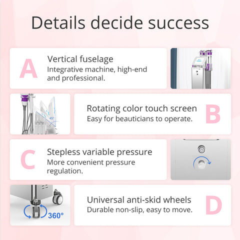 details of 9 in 1 Stand Vacuum Cavitation Machine