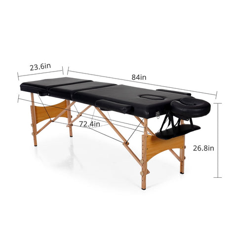 product size of Massage Table