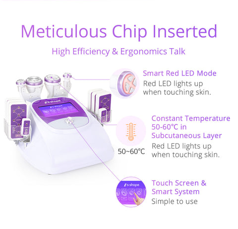 Chips inserted in 30K Ultrasonic Cavitation 160mW Laser Lipo Machine