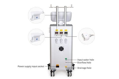 Interfaces of Professional 3 Handles Cold Freezing Machine For SPA