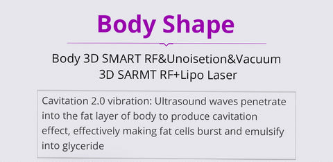 Functions of 6 in 1 40k Unoiestion ultrasonic cavitation 2.0 machine