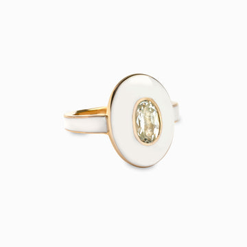 Violet Amethyst Aura Ring Gold Vermeil / 9 - 14K Yellow Gold Vermeil - Spiritual Fine Jewelry - AWE Inspired