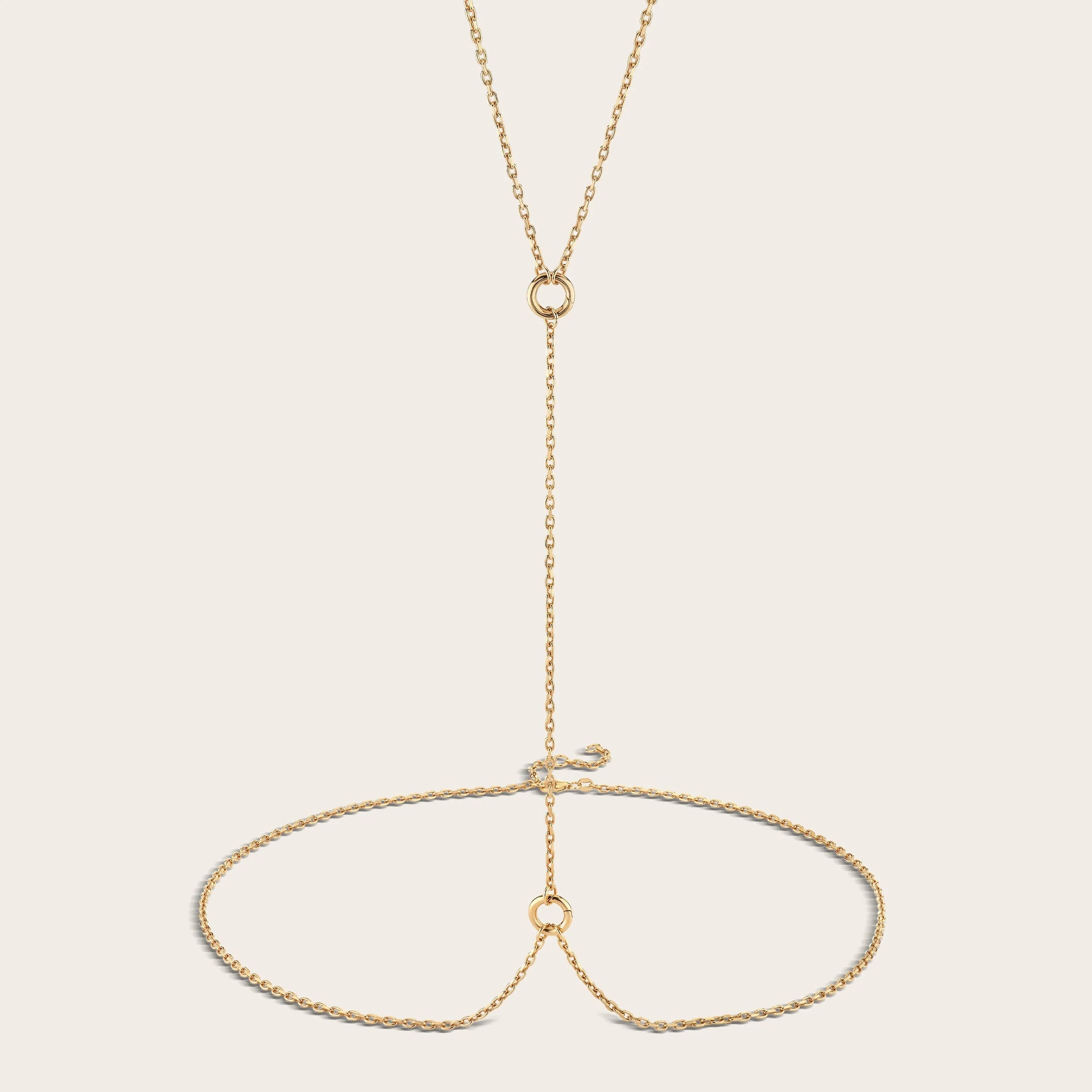 Double Charm Body Chain - 14K Yellow Gold Vermeil / 25-27"