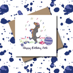 Key Worker Let's Get Physical Dachshund Dog Greeting Card