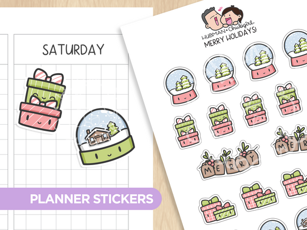 Holidays Planner Stickers Set