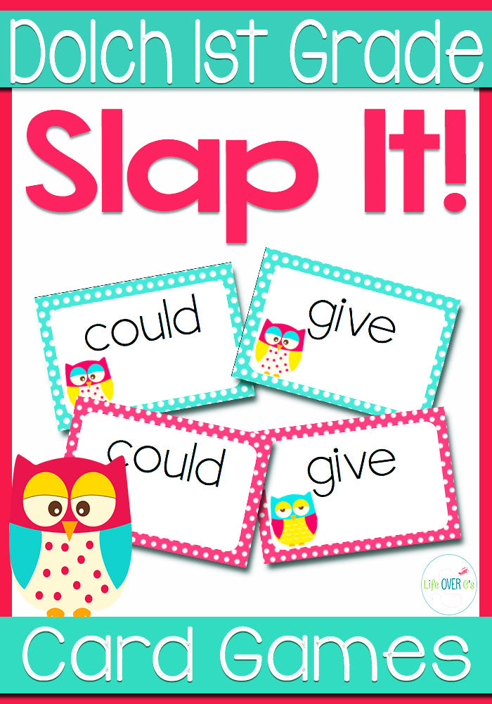 dolch words 1st grade sight words slap it card lifeovercs