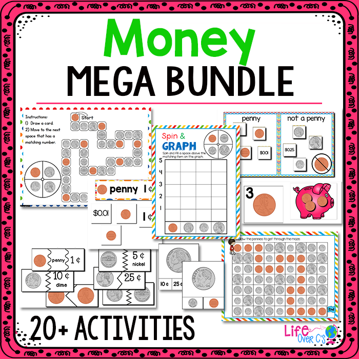 Money Pack Coin Identification Kindergarten Lifeovercs - money pack coin identification kindergarten math centers