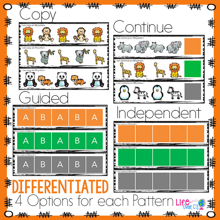 Zoo Printable Animal Pattern Set for Preschool... | lifeovercs
