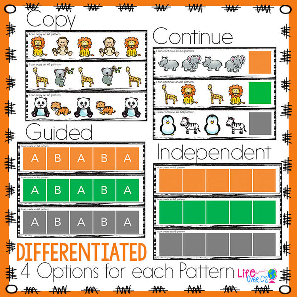 Zoo Printable Animal Pattern Set for Preschool... – lifeovercs