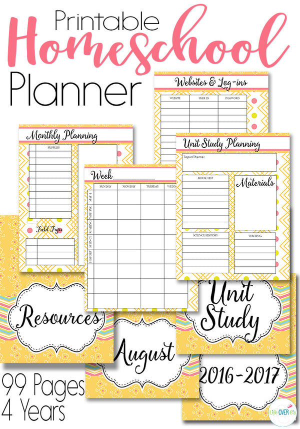 Homeschool Planner Cream Colors | lifeovercs