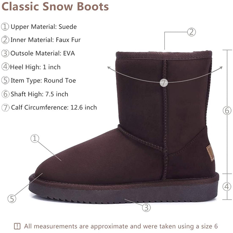 Women's Warm Winter Boots Ankle High 