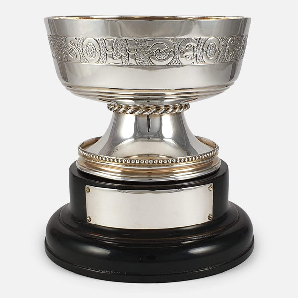 the sterling silver cup viewed from the front