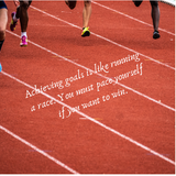 Achieving goals is like running a race