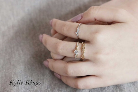 How to Style and Stack with Your Dainty Diamond Rings