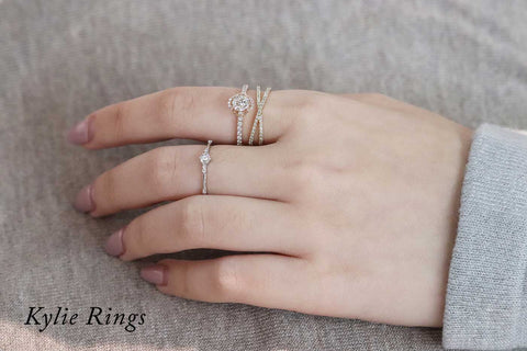 How to Style and Stack with Your Dainty Diamond Rings