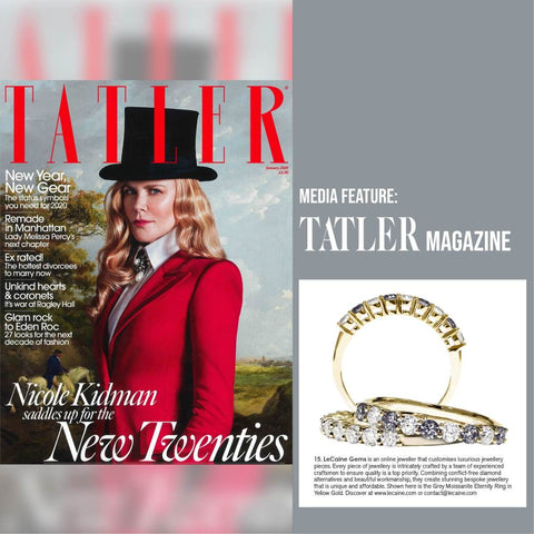 Tatler Magazine Nicole Kidman LeCaine Moissanite Singapore Stacking Rings