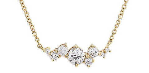 Adelene Kylie Necklace with Lab Grown Diamonds in 18K Gold