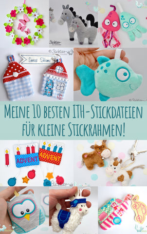 ITH Stickdatei für 10x10 Stickrahmen, Sticktier, Stickdatei gestickt, Stickmusterdatei