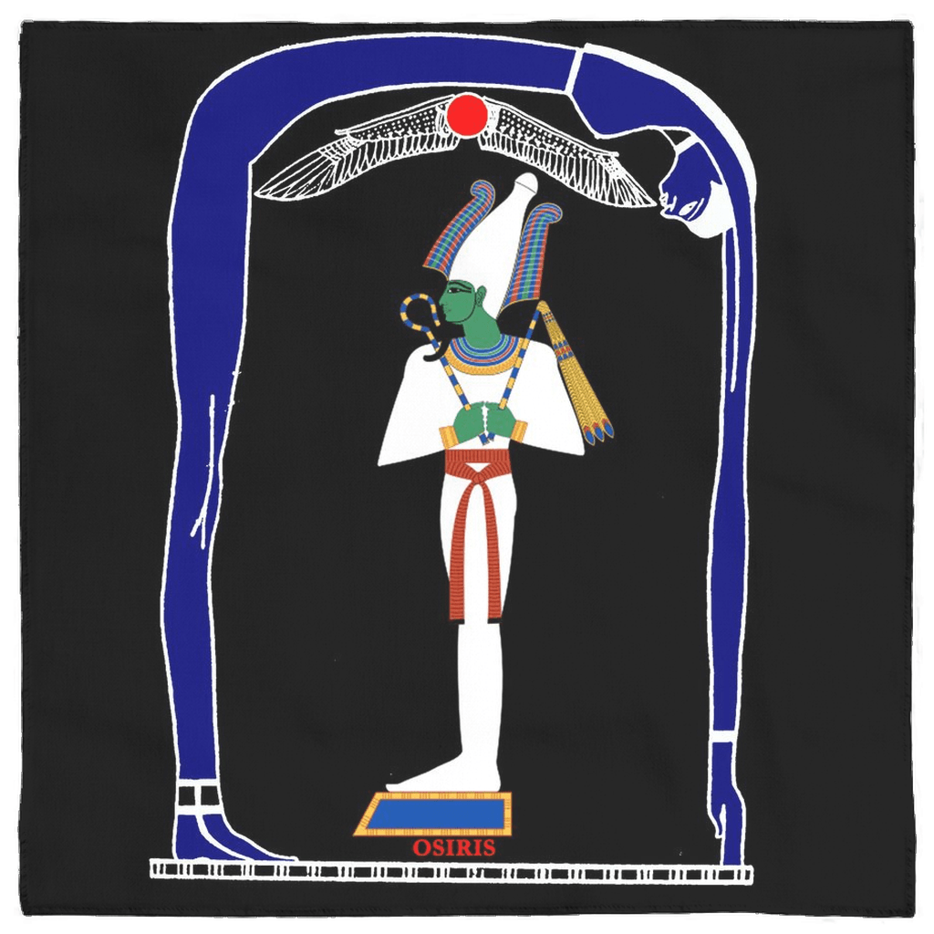 Egyptian Altar Cloth - Osiris God of the Dead and Regeneration - The Luciferian Apotheca 