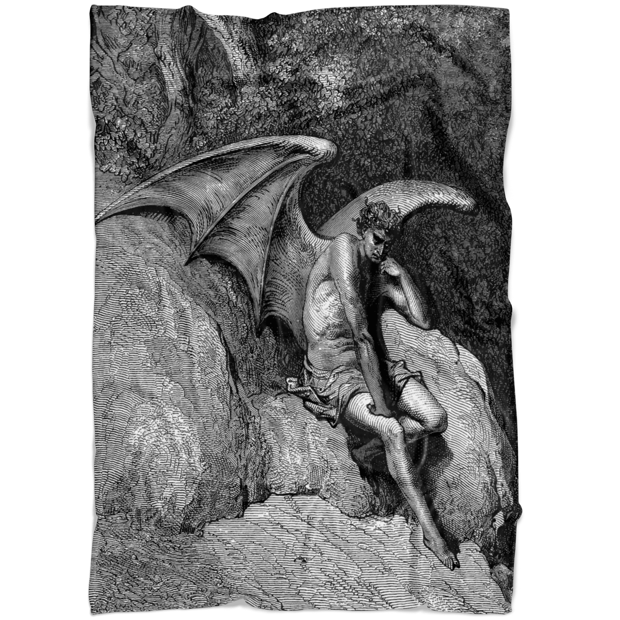 Satan Fallen Angel of Paradise Lost Fleece Blanket – The Luciferian ...