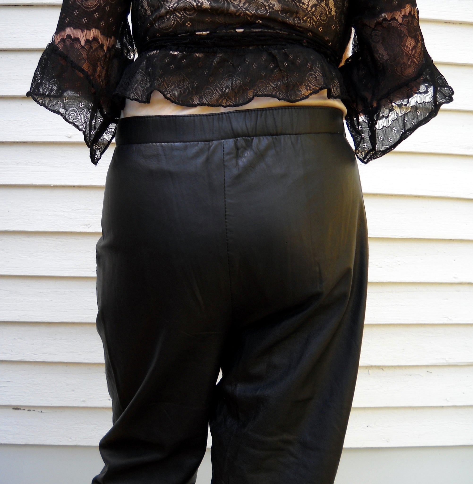 Vintage BAGATELLE Black Leather Pants Size 6 Lined – Kindwise Vintage ...