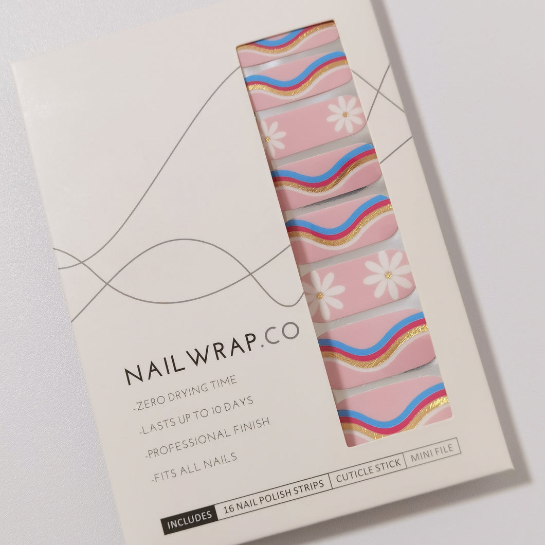 Buy Pink Wavy Floral Premium Nail Polish Wraps & Nail Stickers at the lowest price in Singapore from NAILWRAP.CO. Worldwide Shipping. Achieve instant designer nail art manicure in under 10 minutes.