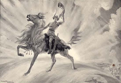 Heimdall on his Horse - Viking Dragon Blogs