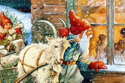 The Yule Goat with Elves / Gnomes - Viking Dragon Blogs