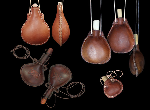 Handmade Leather Viking Water Bottles - Viking Accessories