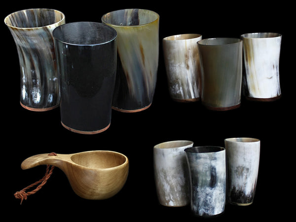 Horn Viking Mead Cups & Wooden Cups - Viking Feasting Supplies