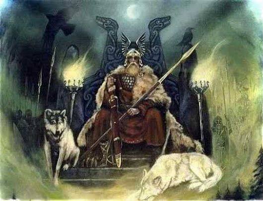 Odin with Geri and Freki - Animal Companions to the Norse Gods - The Viking Dragon Blog