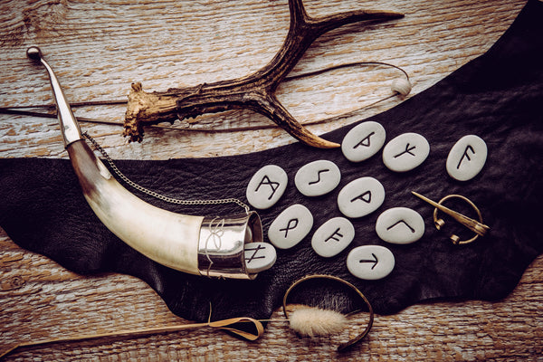 Ritual items for Seidr - Horn, Runes, Antler - The Viking Dragon Blog