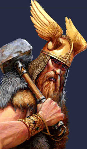 Thor with winged helmet and hammer, retrieved from https://pursuingveritas.com/2015/03/17/c-s-lewis-on-myth-part-i/ --Viking Dragon Blogs