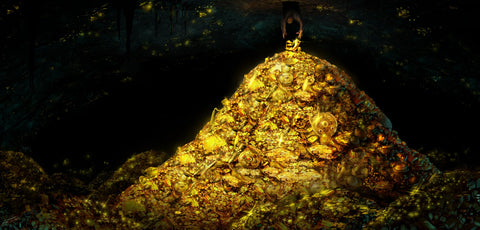 Pile of gold treasure, image from https://snowflakes-88.blogspot.com/2011/05/im-pirate-take-me-to-stranger-tides.html--Viking Dragon Blogs