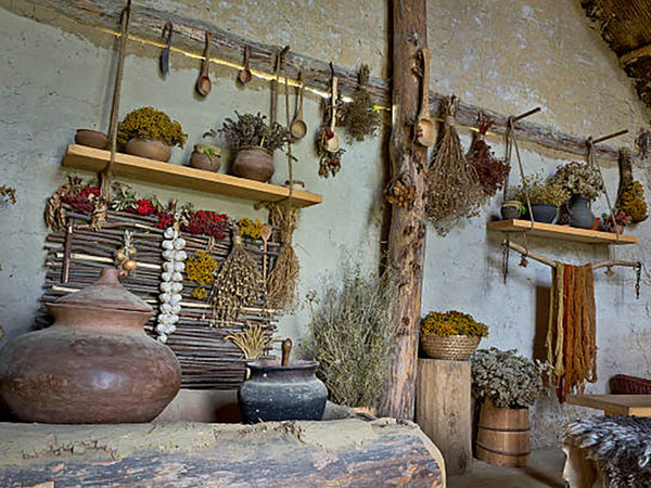 Viking Age Reproduction on a Kitchen with Medicines - Health and Healing in the Viking Age