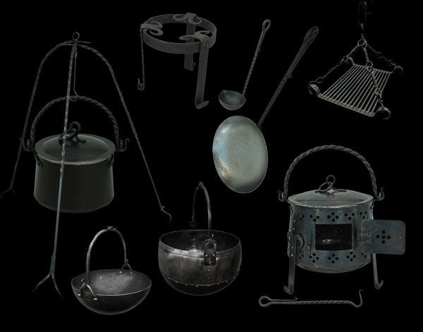 Viking Camp Cooking Equipment - Cookng Pots, Pans & Grill