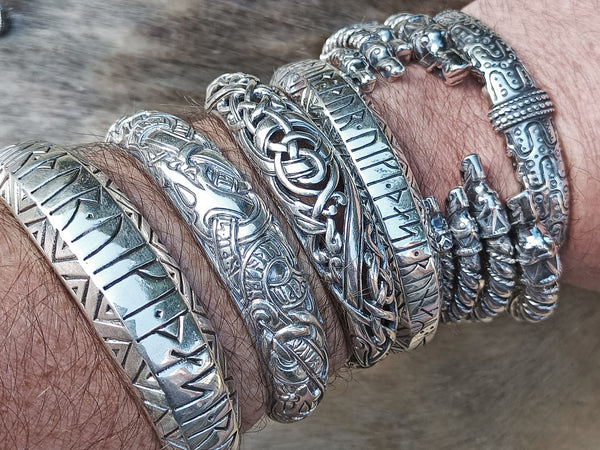 Silver Viking Arm Rings - Viking Dragon Collections