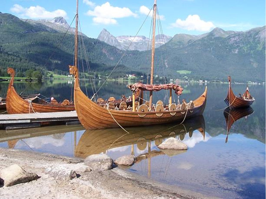 Viking Longships - Moored
