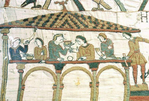 Bayeux Tapestry showing Drinking from Horns - Viking Dragon Blogs