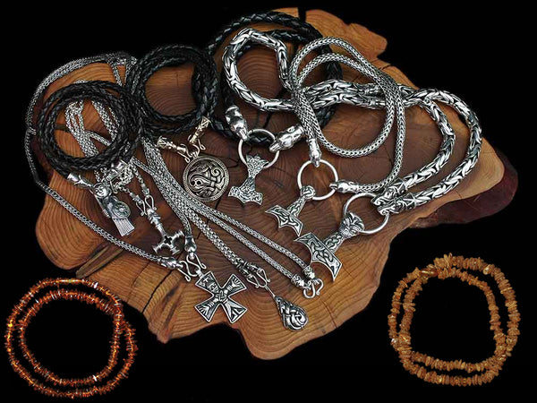 Odins Ravens Thors Hammer Viking Necklace Stainless Steel Valknut Pendant | Viking  jewelry, Thors hammer, Vikings