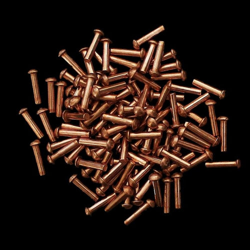 Dome Head Copper Rivets - 1/8 Inch - 100 - Belts & Fittings