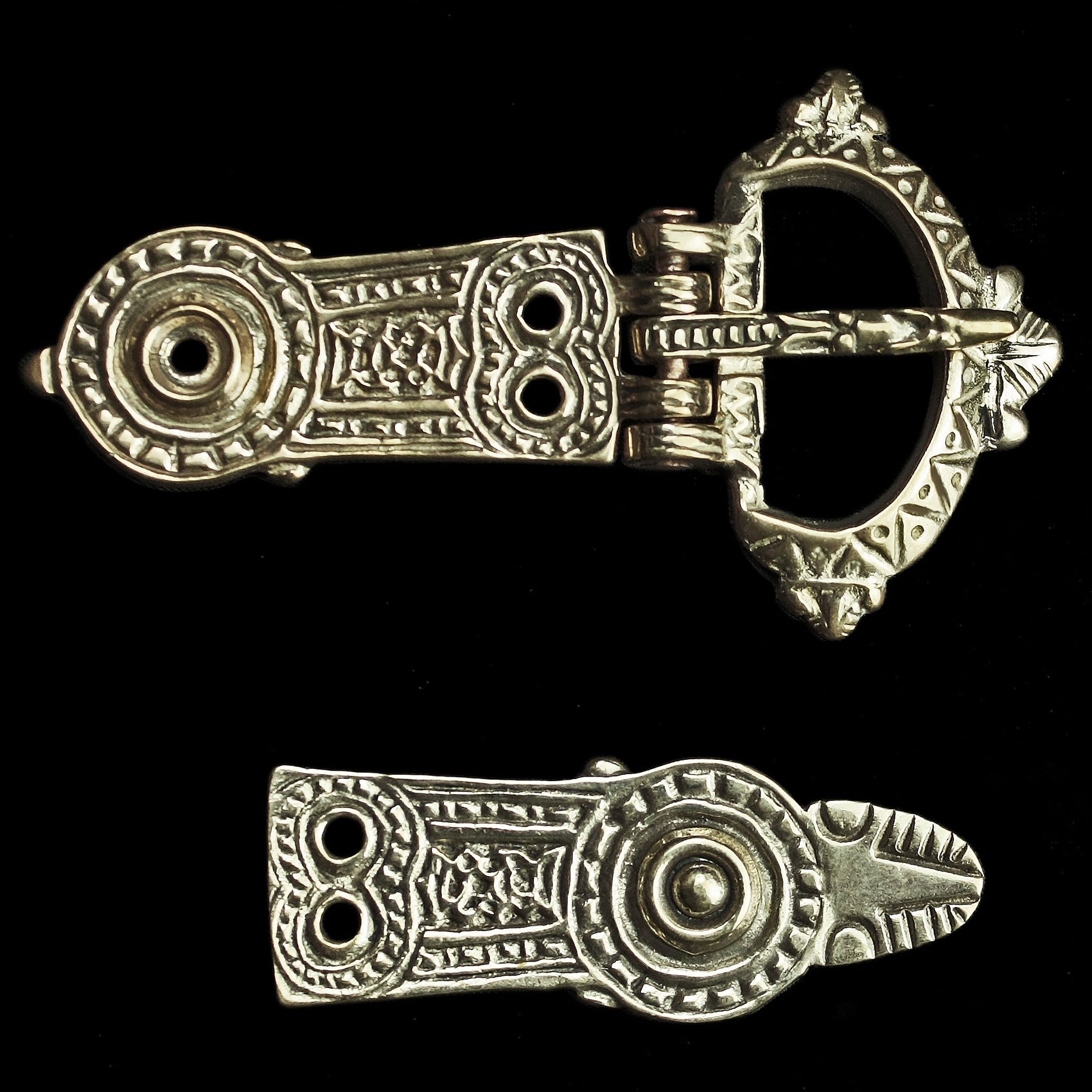 Bronze Hiberno-Norse Buckle Set - Large - Viking Belts