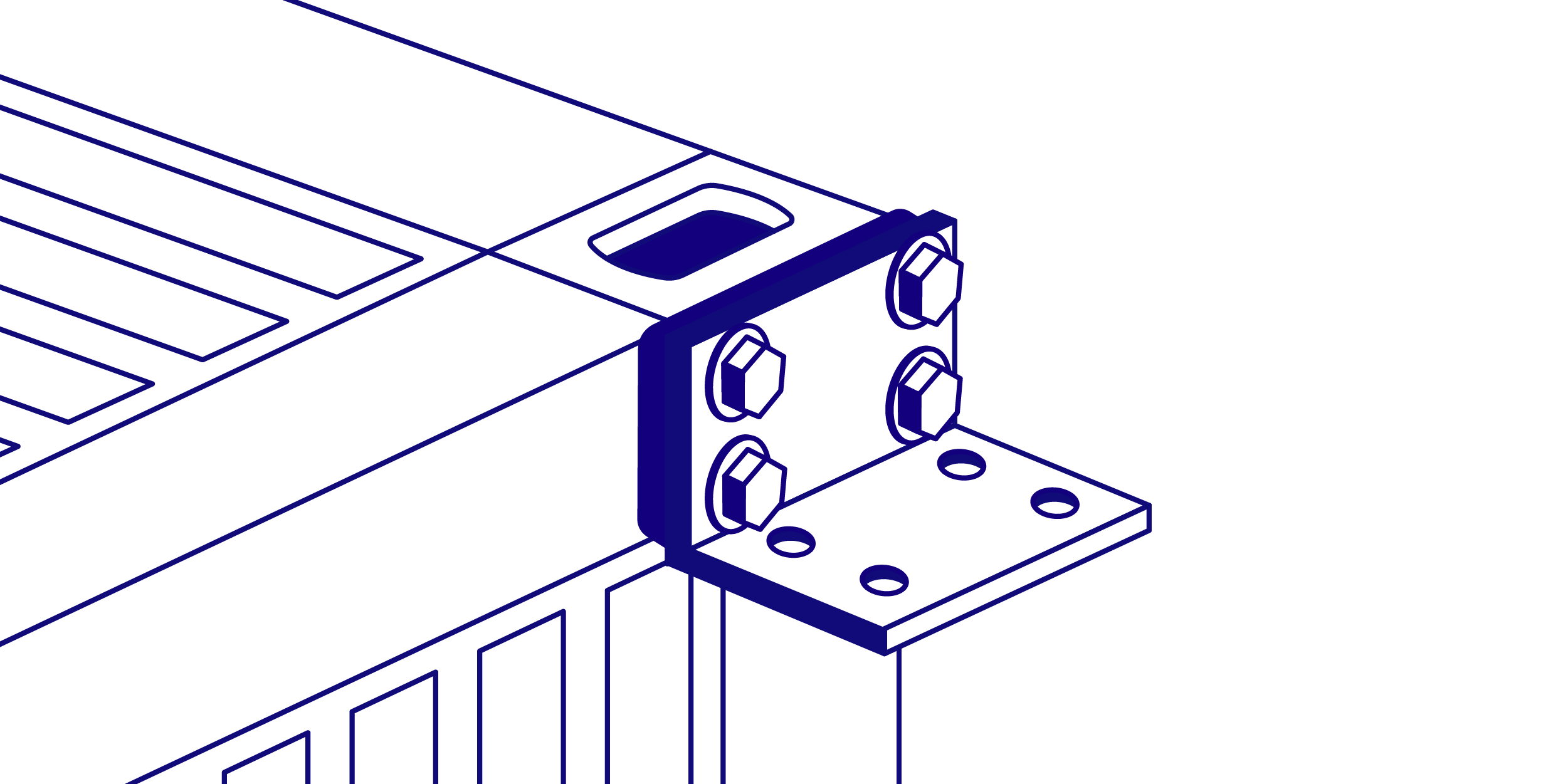 Angle Iron shipping container bracket