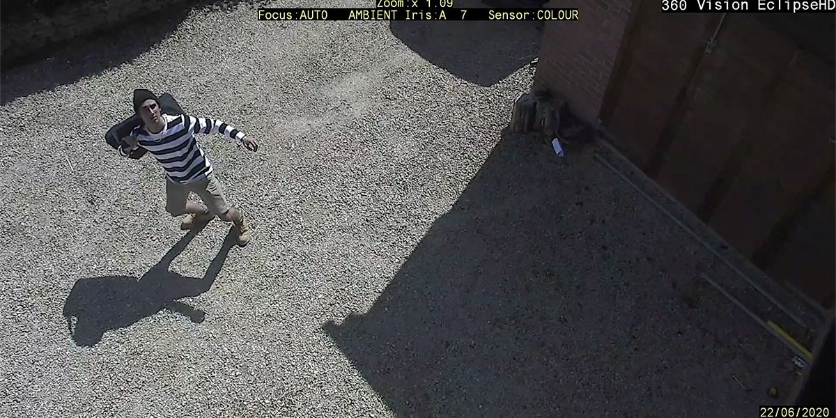 Burglar caught on CCTV